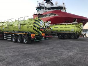 Ship with 3 Suction Tankers